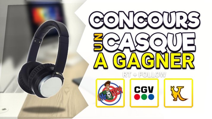 MrHighTech_fr's tweet photo. 🎁 New #CONCOURS #GIVEAWAY #HighTech

🔥Gagne ton CASQUE AUDIO #BLUETOOTH🔥

1️⃣ Suivre @MrHighTech_fr, @KangouRo1 &amp; @CGV_FR 

2️⃣ #RT le post  

3️⃣ Mentionne un(e) ami(e)

⚠️ N'oublie pas d'activer les notifications 😎

🍀Tirage le 3 juin 2018🍀 https://t.co/mjZstEunb4