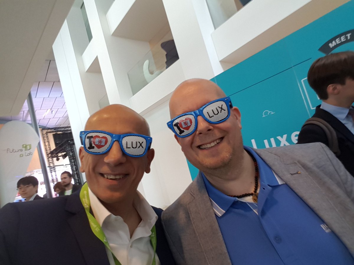 elias_chbeir's tweet photo. A little fun at #ICTSpring2018 with Marco from @infrachain at the @The_LHoFT booth.
Thank you @martini_antony for the glasses 😂 https://t.co/8VT6T1t2PG
