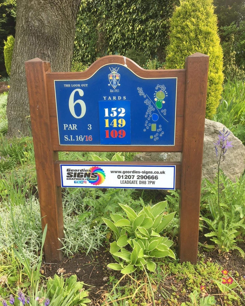 ConsettGC's tweet photo. We have sponsorship opportunities available on each tee-box. Your business can be viewed by each player with attractive boards similar to the one in the picture. If you would like to know more contact the Secretary on 01207 505060 (option 1)@GeordiesSigns #GOLF #golfadvertising https://t.co/NgCRVcXp6j