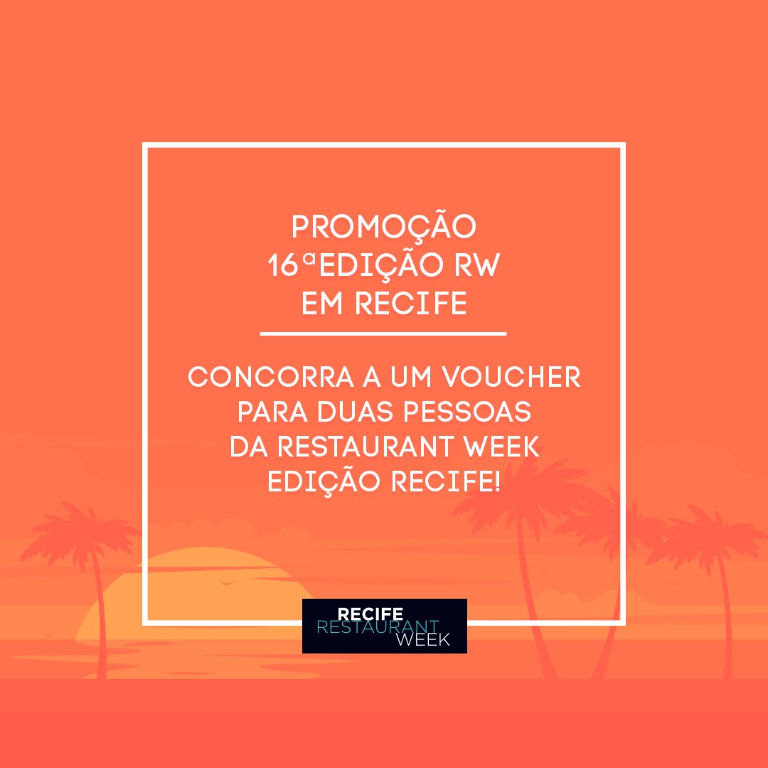 ⚠ ⚠ ⚠ Temos mais um sorteio rolando no nosso Instagram (@restaurantweekbrasil), PARTICIPE e concorra a UM PAR DE VOUCHERS, válido durante o período do evento! ⚠ ⚠ ⚠