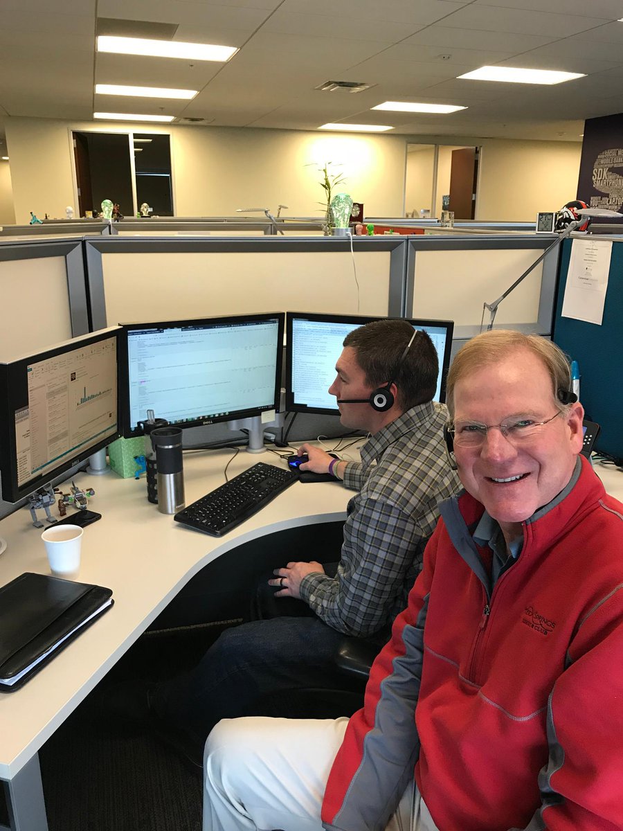 MikePottsCEO's tweet photo. I’m back on the Support line taking the pulse of our SMB customers w/ Sean Harlow, a member of our award-winning customer support team. #LifeAtWebroot https://t.co/aNjDAQEBtd