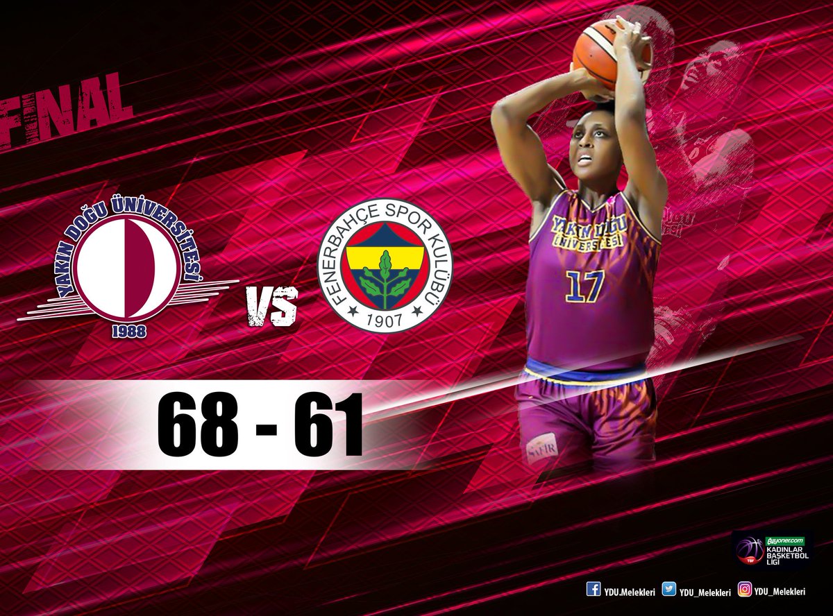Maç sonucu: Yakın Doğu Üniversitesi 68 - Fenerbahçe 61
#YakınDoğuÜniversitesi final serisinde durumu 1-1'e getirdi. Tebrikler #ydümelekleri 👏👏👏
#kbsl 
#playoffs #gameday