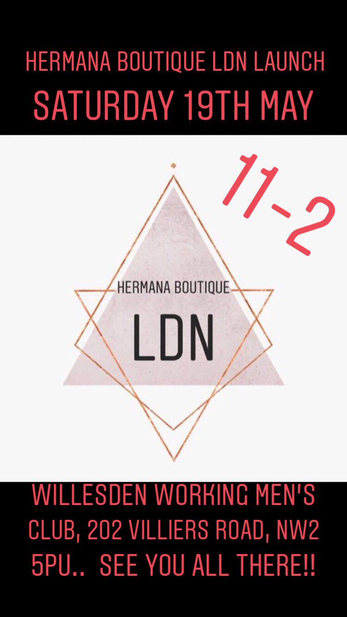 Come and support 3 sisters launching their own boutique this Saturday, they hand pick the lines themselves😍 #northwestlondon #willesden #hermana