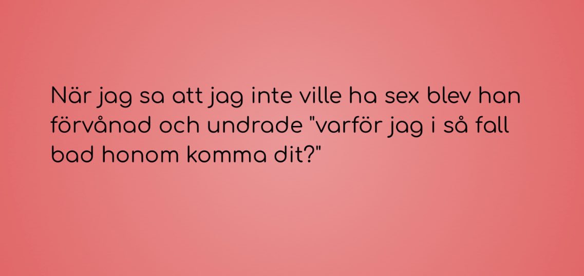 VaraVittnesmal's tweet photo. Följ @Varavittnesmal på Instagram eller #VåraVittnesmål på Facebook för att läsa vittnesmålen i sin helhet.  
#metoo         
#varavittnesmal 
#SexuelltVåld 
#bryttystnaden https://t.co/DLppEgF9Xt