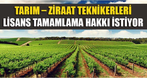 SAYIN VEKİLİM SON GÖREVLERİNİZ OLAN Son torba yasada TARIM TEKNİKERLERİNE LİSANS TAMAMLAMA VERİLECEK DİYE BEKLİYORUZ UMUDUMUZU BOŞA ÇIKARMAYIN #Tarimlisanstamamlama