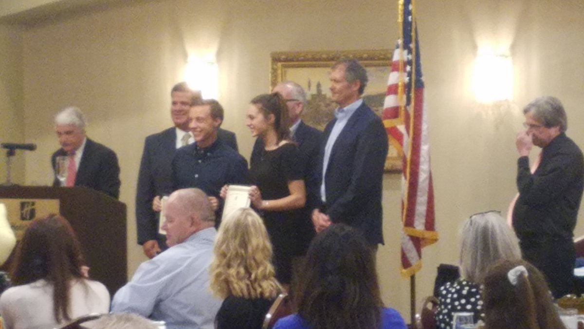 HHSPrincipal10's tweet photo. Congratulations to our 2018 Raymond R. Ryder Citizenship Award Recipients, Olivia Geswein and Daniel Madren @danielmadren5 @olivia_geswein https://t.co/1pYFcFbbgh