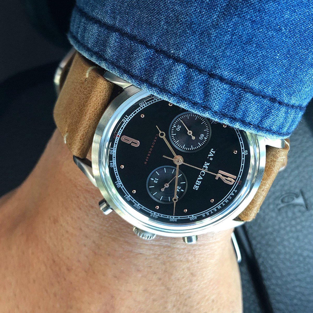 The Heritage Chrono (JM-1030-01) looking handsome on #McCabeGent @mrbagz007. Get yours on mccabewatches.com. 

Shop Now: ow.ly/7kRX30k24yT