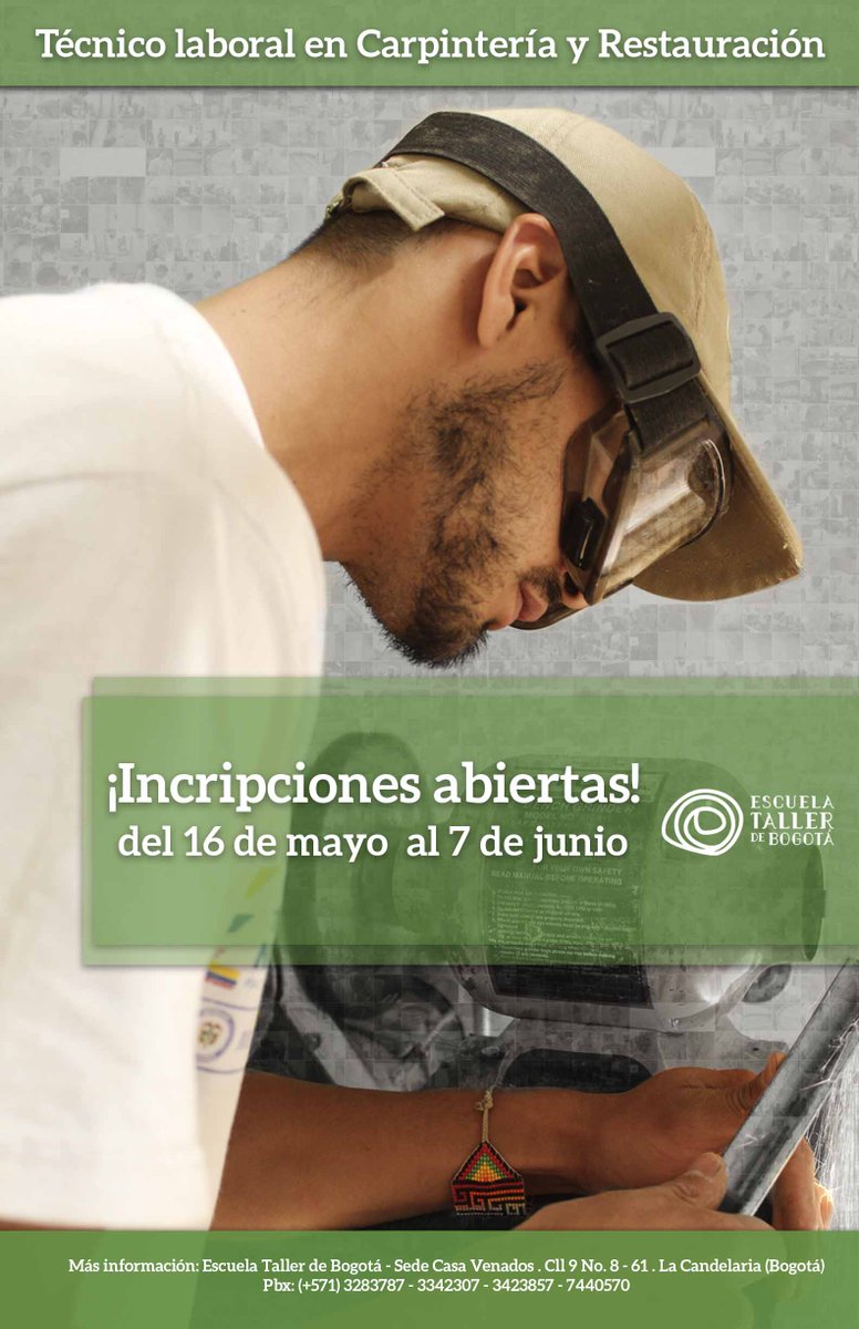 Abierta convocatoria para técnico laboral en carpintería y restauración desde el 16 de mayo al 7 de junio. Si quieres más información click en este enlace →→→→ mailchi.mp/429b7fe721d3/d…