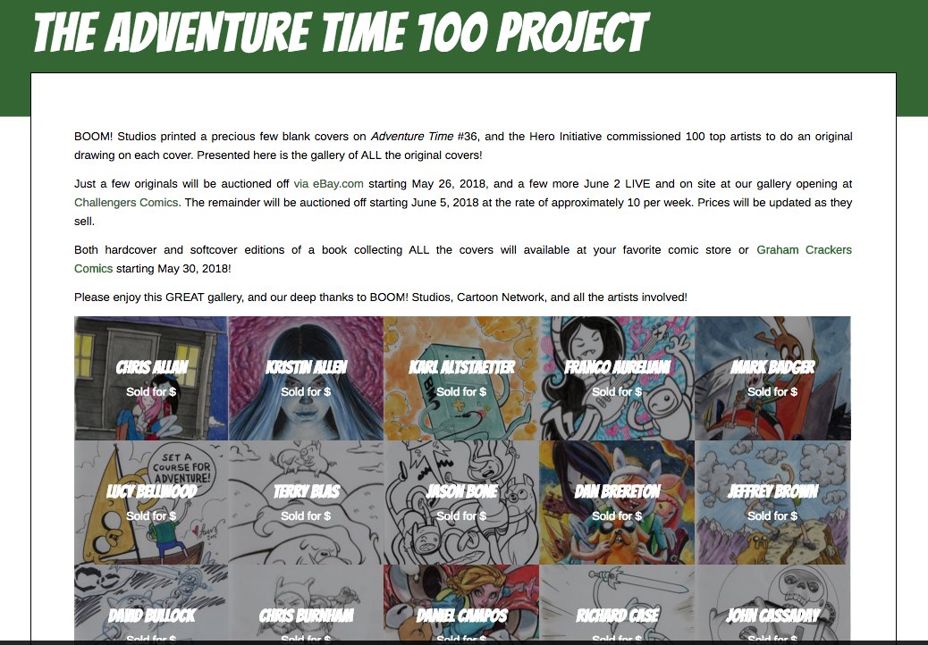 The Hero Initiative (@heroinitiative) on Twitter photo The #AdventureTime 100 Project is up and running! Art by <a href="/nooligan/">Hai-Na-Nu Saulque</a> @craigrousseau <a href="/ToneRodriguez/">Tone Rodriguez</a> @darickr <a href="/skronked/">Andy Ristaino</a> <a href="/SaraRichard/">🍂Lady Sara Richard 🍂</a> <a href="/sinKEVitch/">Bill Sienkiewicz</a> <a href="/GeneHa/">Gene Ha</a>, MORE! Check it out!: heroinitiative.org/portfolio-item… The #AdventureTime 100 Project is up and running! Art by <a href="/nooligan/">Hai-Na-Nu Saulque</a> @craigrousseau <a href="/ToneRodriguez/">Tone Rodriguez</a> @darickr <a href="/skronked/">Andy Ristaino</a> <a href="/SaraRichard/">🍂Lady Sara Richard 🍂</a> <a href="/sinKEVitch/">Bill Sienkiewicz</a> <a href="/GeneHa/">Gene Ha</a>, MORE! Check it out!: heroinitiative.org/portfolio-item…