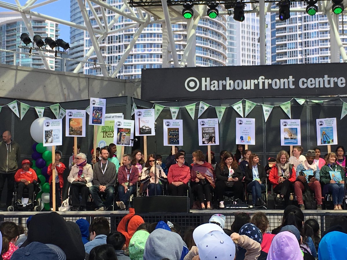 MrsACoughlin's tweet photo. Can’t wait to find out the winner of the Silver Birch Express @ForestofReading @HarbourfrontTO! Very excited Withrow students here! @WithrowHandS https://t.co/ur0jZSZA6e