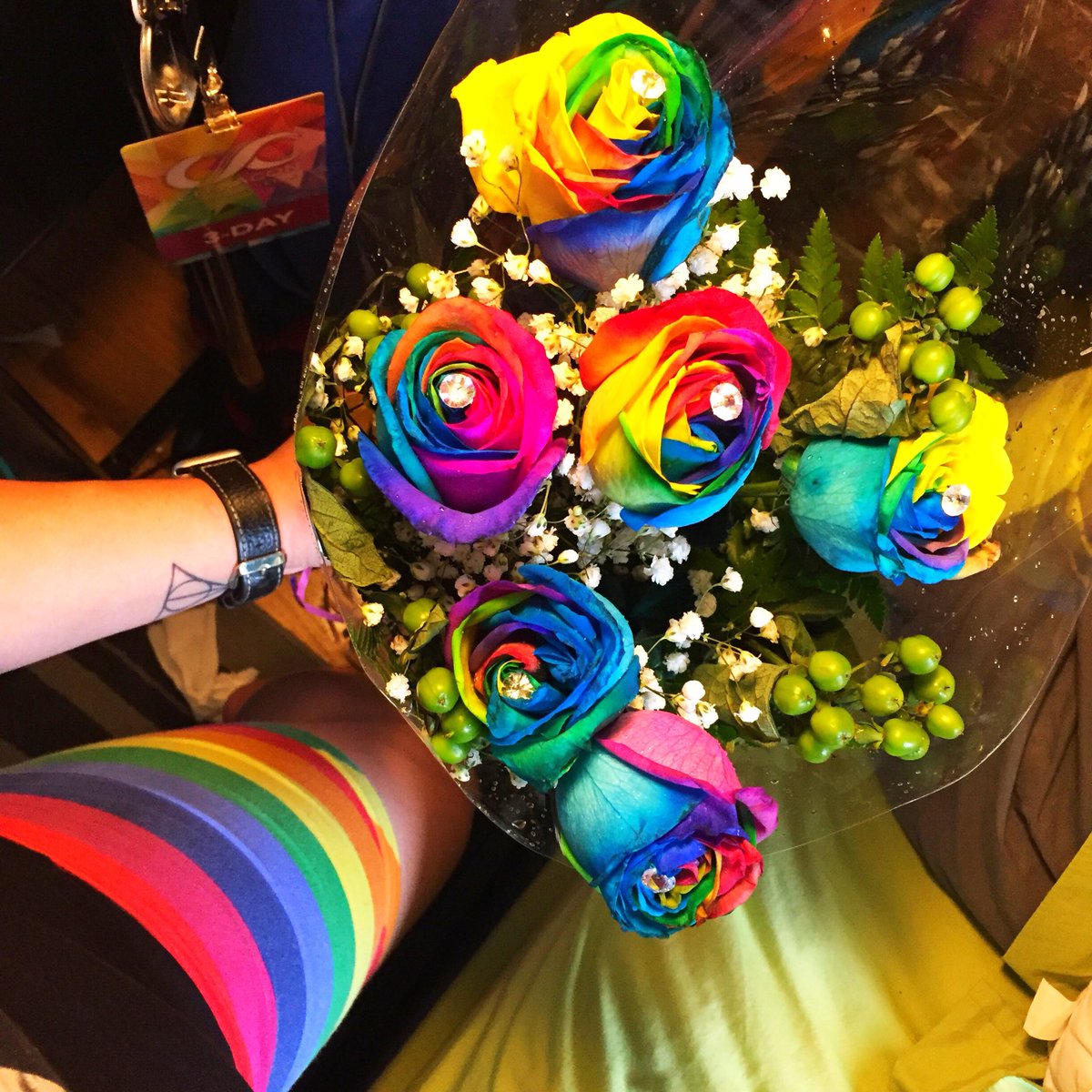 Airstripyaks's tweet photo. @writer1nthedark @TargetChyler @TomboyExchange I’m adding on to this thread bc I’m FINALLY home and these underwear now belong to a college GRADUATE and match the roses my family bought me HALE YEE #prattgrad18 #LGBTExcellence https://t.co/6sh7UybRTx