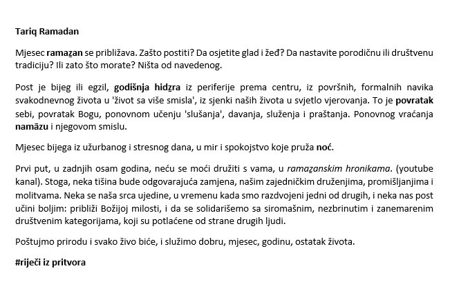 razdvojeni zajednički život i druženje