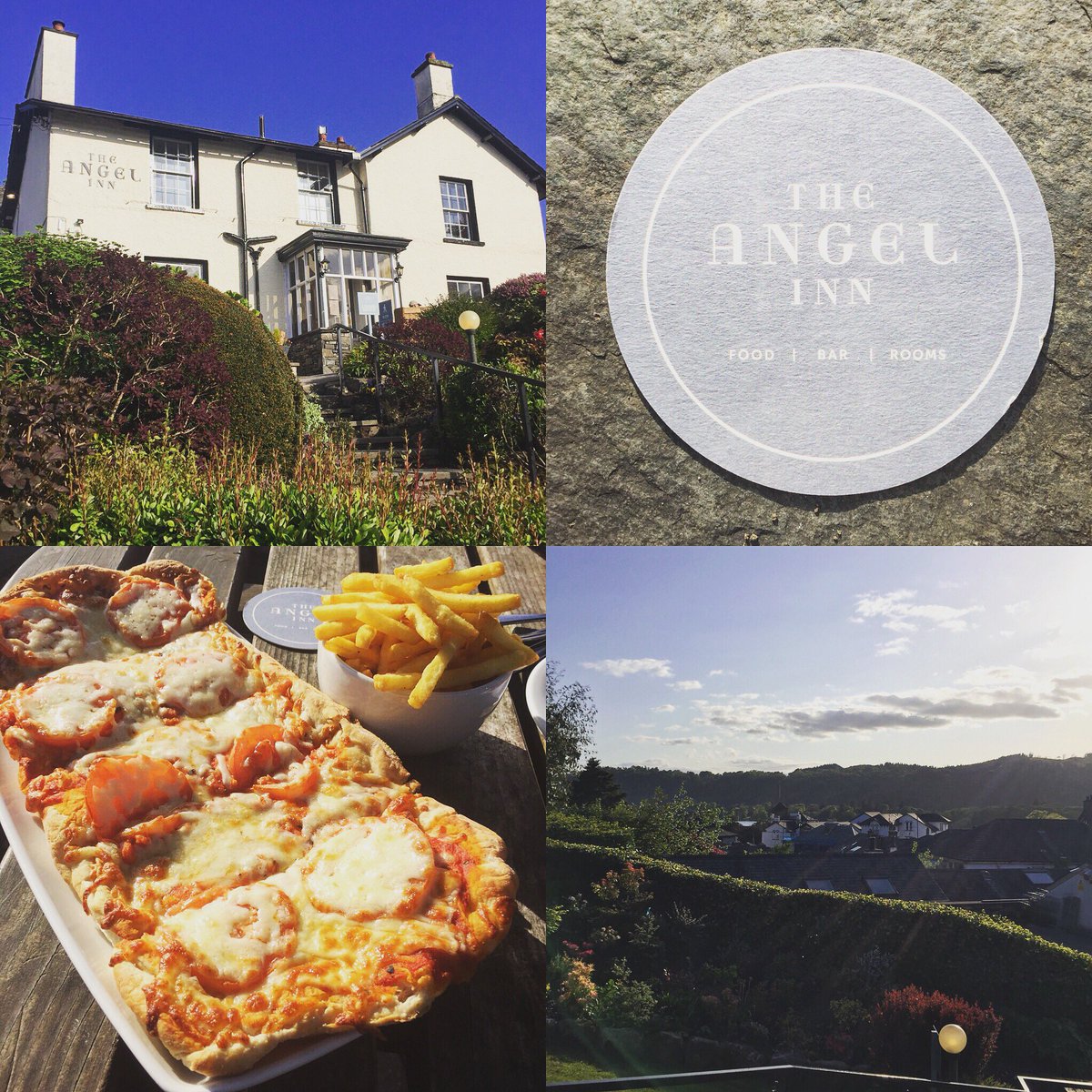 #theangelinn #bowness #focaccia #pizza #margarita #cheese #tomato #lakeviews #sunset #bowness #windermere #bluesky #lovethelakes #cumbria #placetobe #notjustlakes #lakedistrict #lakedistrictfood #food #fooserlakedistrict