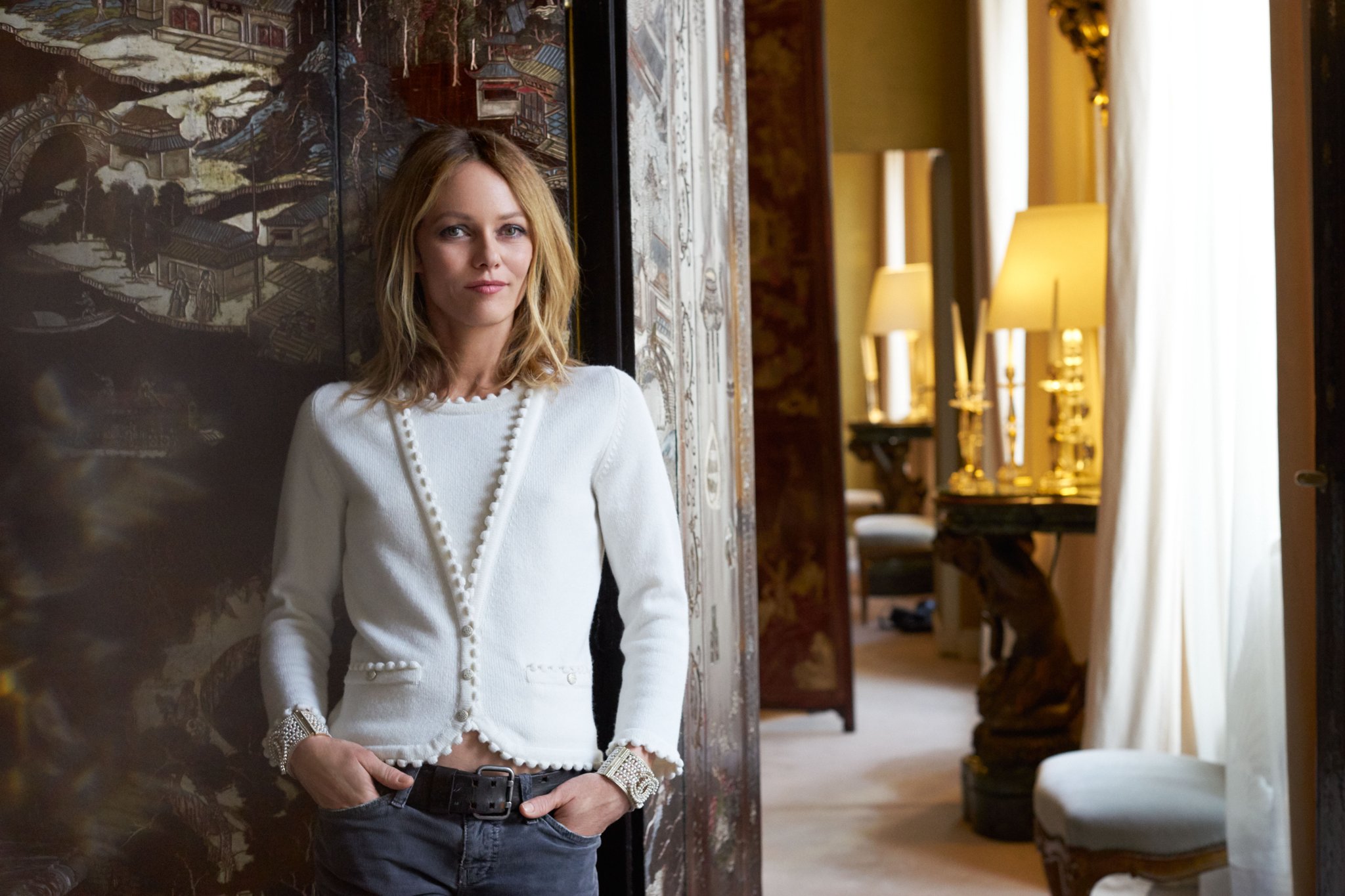 CHANEL on X: House ambassador Vanessa Paradis photographed in Gabrielle  Chanel's Parisian apartment for Studio magazine ahead of her #Cannes2018  premiere as the leading actress in Yann Gonzalez's 'Knife + Heart'.   / X