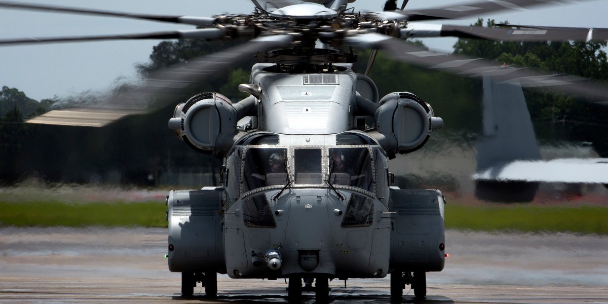 Today, the Marine Corps received its first CH-53K King Stallion at Marine Corps Air Station New River, North Carolina.

The CH-53K can carry 27,000 lb externally over 110 nautical miles, which is more than triple the capacity of the CH-53E.