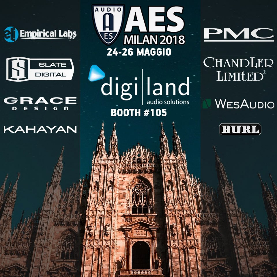 Digilandsrl's tweet image. ‼️ AES MILANO - INGRESSO GRATUITO‼️
Contattaci per ottenere il tuo biglietto!
Non perderti lo Show @AESorg. Raggiungi il Booth #105 dove potrai testare con mano l'eccellenza firmata @EmpiricalLabs, @PMCSpeakers, @ChandlerLimited, @Slateproaudio, @gracedesign, @WesAudio!
#aes