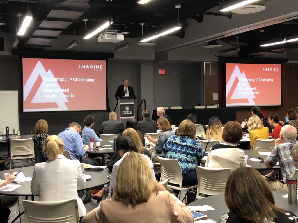 austinsaral's tweet photo. Great discussions on #DisrpuptivePhilanthropy taking place at @AFPCalgary with a star power line up of speakers from @ImagineCanada @vitreogroup @CalgFoundation @SVPCalgary @benevity #YYC https://t.co/eaW1OmpwE5