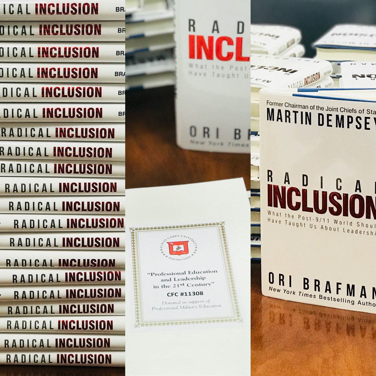 In support of Cornestone, MCUF provided “Radical Inclusion: What the Post 9/11 World Ahould Have Taught Us about Leadership #oribrafman #martindempsey