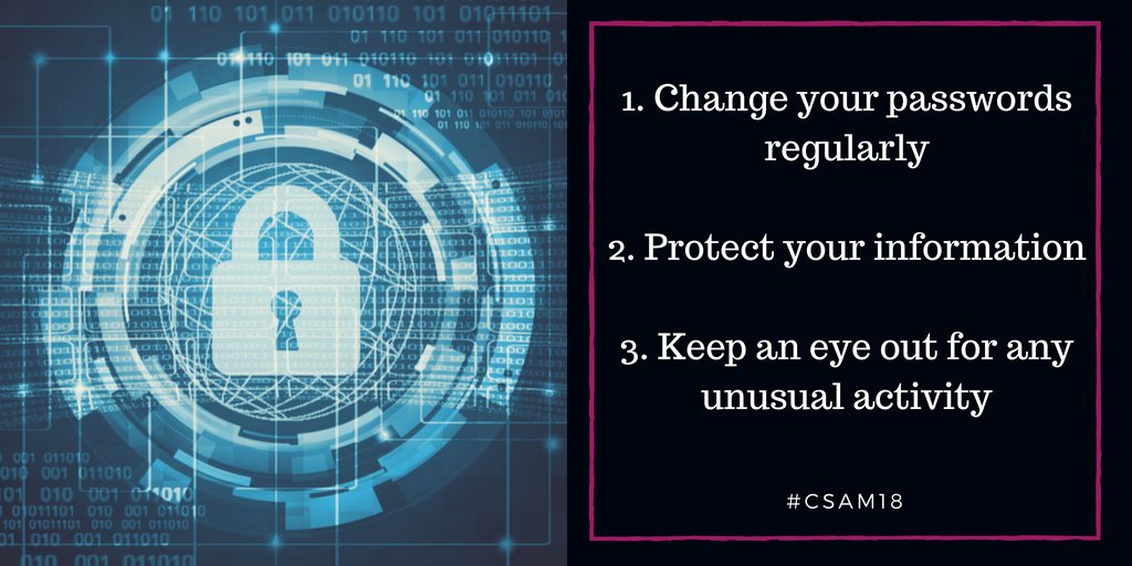 TrilliumMutual's tweet image. #TipTuesday for Cyber Security Awareness Month! #CSAM18 #CyberSecurity