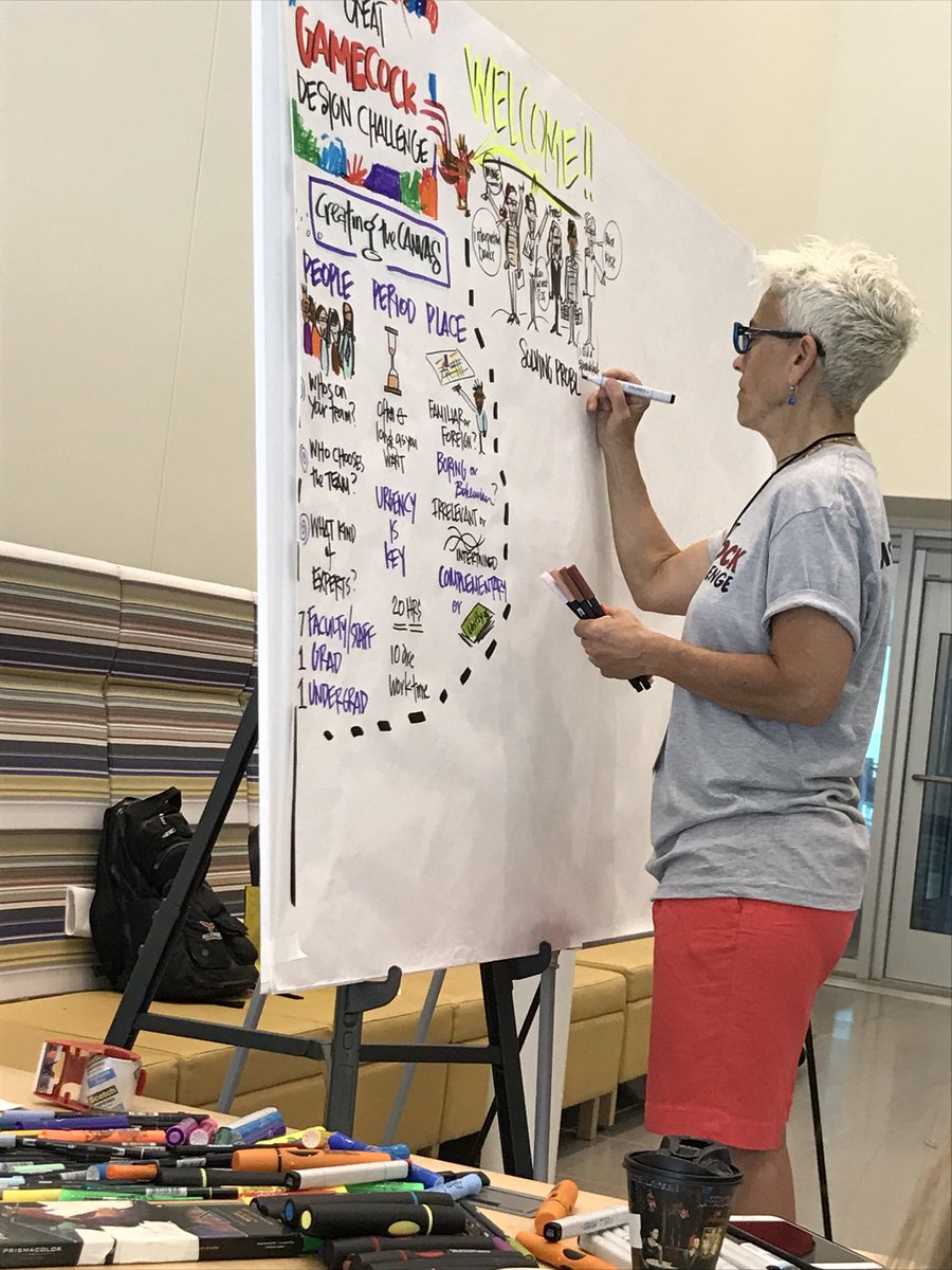 DrTishaFelder's tweet photo. So excited to go to design school with the ever-so-talented Patty D! #USCreativity #DesignThinking #visualization #Gamecocks https://t.co/Hl7NvnTfB2