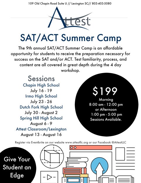 RealTimShady42's tweet photo. Hey Chapin Fam,
I’ll be at every high school in Lex/Rich 5 this summer teaching the 9th Annual SAT/ACT Summer Camps. If it’s not too much trouble, please help spread the word about the camps. Thanks!
For more info, visit https://t.co/px3squyXXe. https://t.co/DtcRetNXzU