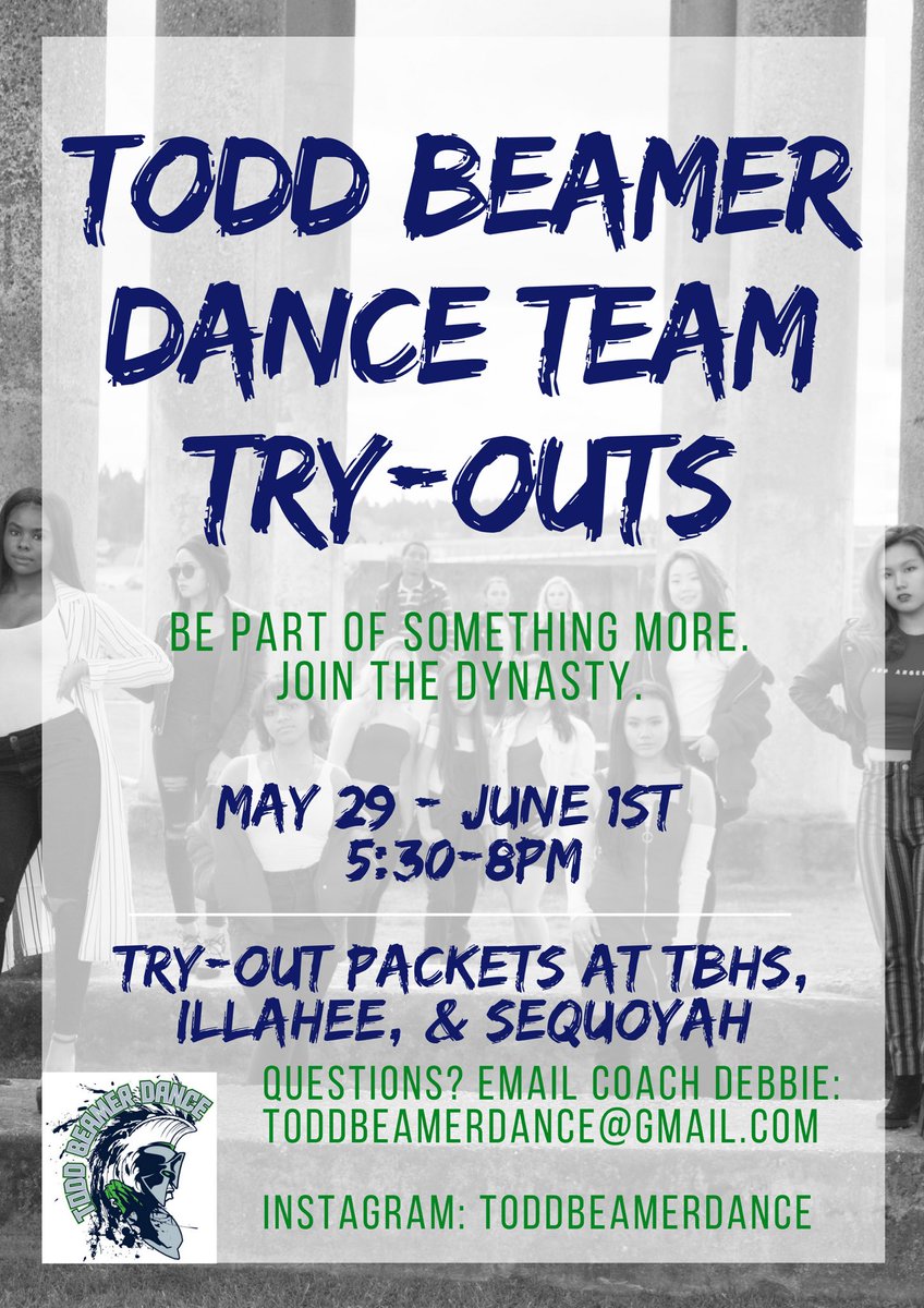 beamerdance's tweet photo. Try-Out packets are now at Illahee and Sequoyah Middle Schools!! https://t.co/fXf9Vzfwn6