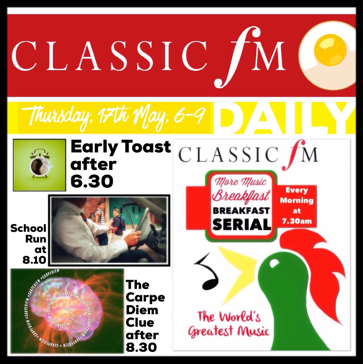 TimLihoreau's tweet photo. Today’s #BreakfastSerial was Borodin’s Petite Suite.
Where will we go tomorrow morning?
#letsDoBreakfast @ClassicFM https://t.co/AIaTshZY5J