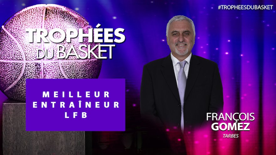 basketlfb's tweet photo. Félicitations 👍 à François Gomez (@fightthestress) du @TGBOfficielCom élu meilleur entraîneur de #LFB #TropheesDuBasket  Un 🏆 remis par Marina Maljkovic et @MaljkovicB https://t.co/dAIRzzSPdU