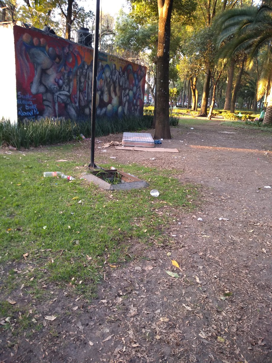 VeritoGom's tweet photo. Así de sucio amanece el #parquedelosvenados por favor ayuda, cada día más gente duerme en el Parque, muchos indigentes y teporochos @DelegacionBJ @AccionesBJ https://t.co/5NBWHbJgux