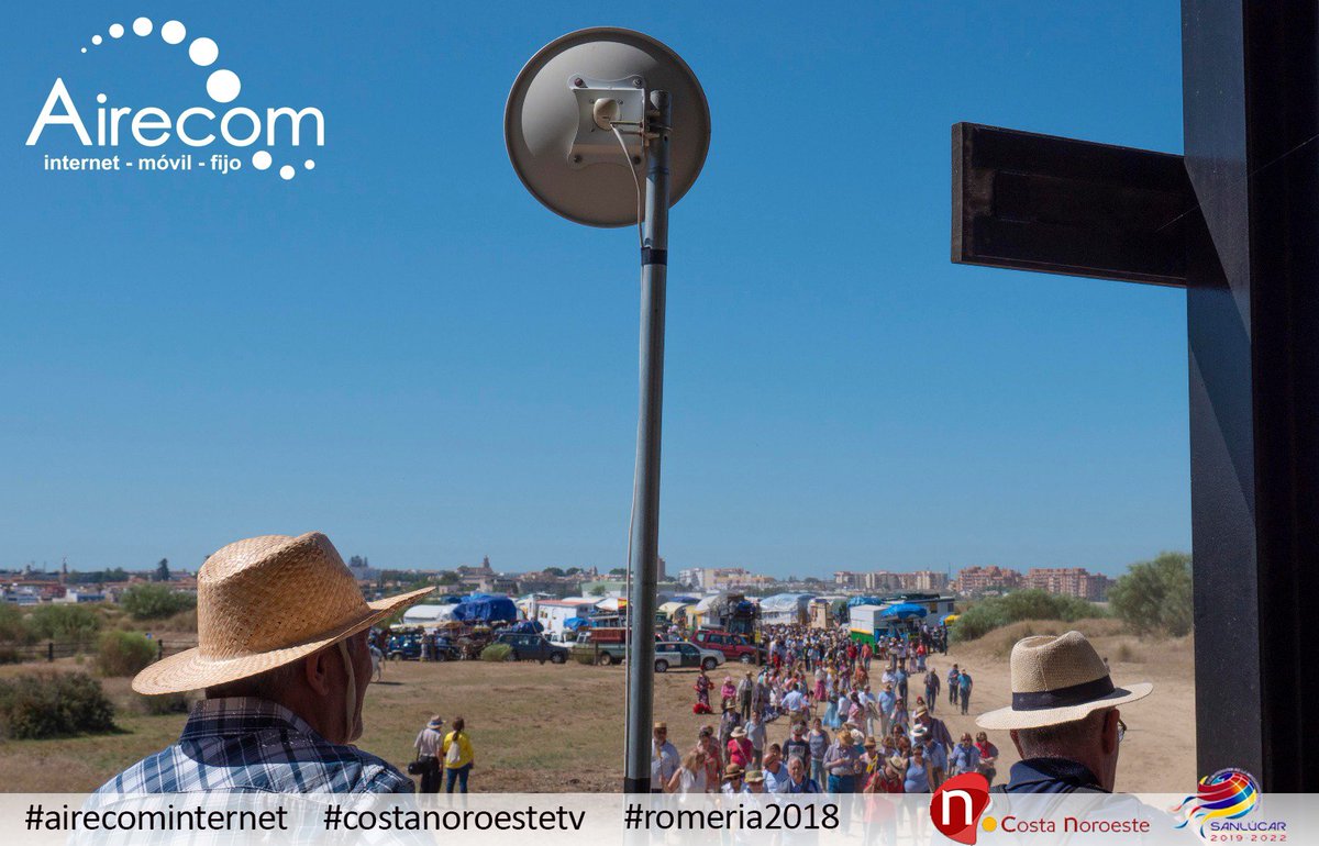 AirecomInternet's tweet photo. Una vez más, somos partícipes de otro evento emblemático en nuestra ciudad y en colaboración con nuestra televisión local, Costa Noroeste TV, para llevaros a todos los rincones las mejores imágenes de la romería del rocio 2018.Gracias! ☺️☺️
#sanlúcardebarrameda #romeria2018 https://t.co/N9emqTxTMu