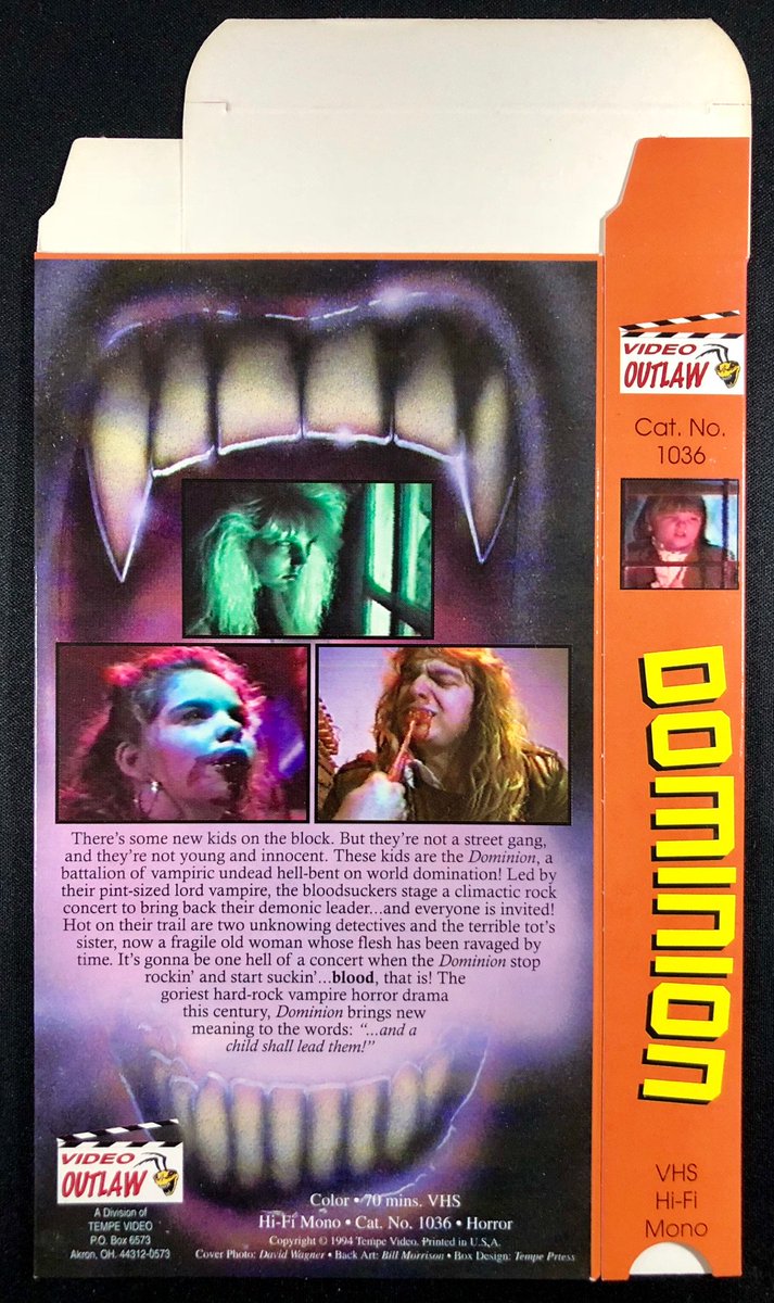 TempeVideo's tweet image. Check out DOMINION 1994 original unfolded Video Outlaw replacement VHS sleeve  ebay.com/itm/4015387546… via @eBay #dominion #toddsheets #videooutlaw #VHS #tempevideo