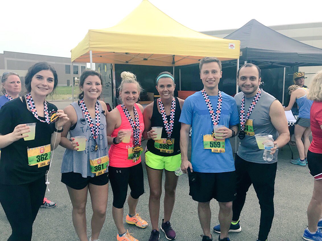 boilerBRIN's tweet photo. Taco Run with the Target Run team 🌮🏃🏻‍♀️🎯🏃🏻‍♀️ thx for the support &amp; encouragement #5k #TacoRun #T1364allin #D140 https://t.co/j9xIqzZt7c