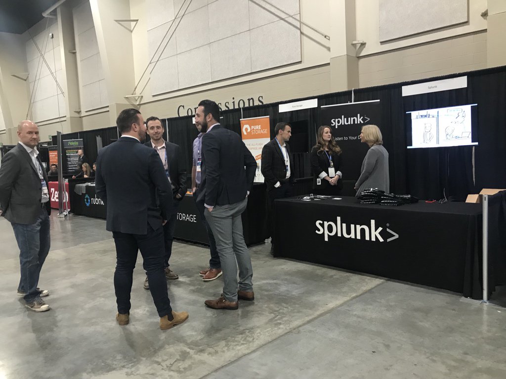 JesseTrucks's tweet photo. Our @splunk booth at @goredsky #rssc2018 https://t.co/snXQ2pz4p0