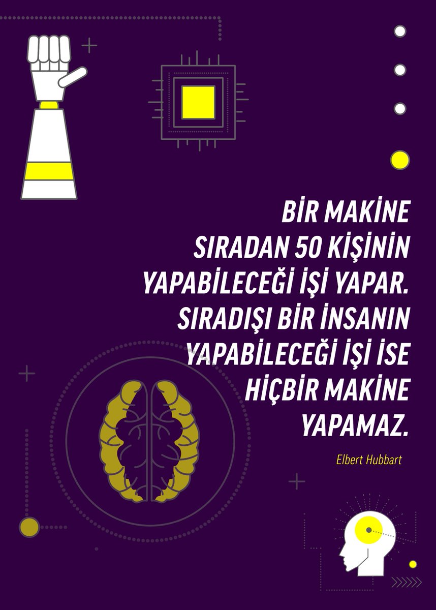 "Bir makine, sıradan 50 kişinin yapabileceği işi yapar. Sıra dışı bir insanın yapabileceği işi ise hiçbir makine yapamaz."
Elbert Hubbard

#düalist