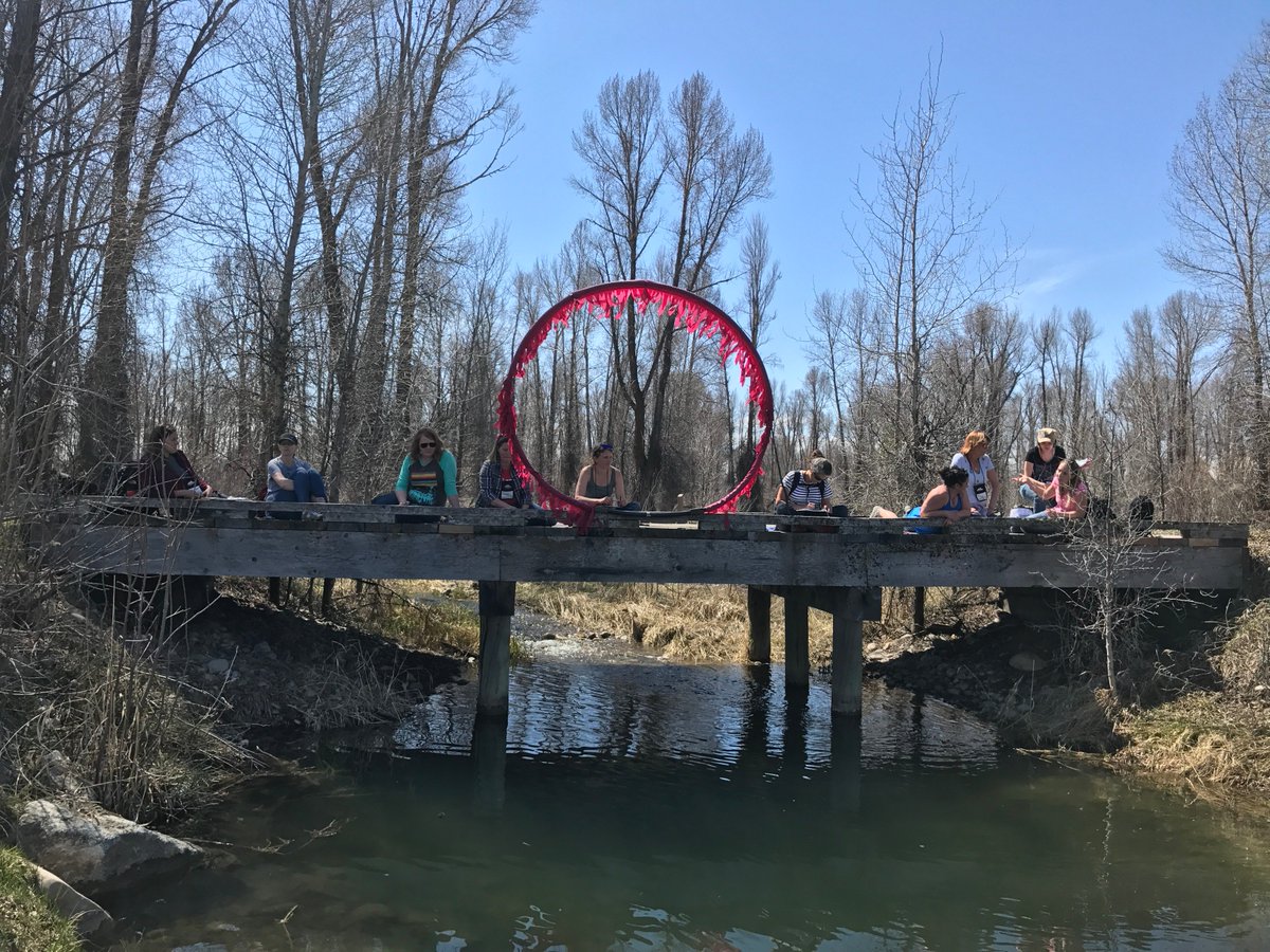 RendezvousPark's tweet photo. #RPark is a great place for non-profits to program! Our Director recently participated in @tetonscience “In Mud Workshop”! Thanks to the @LORfoundation we have been able to continue reclamation of the space while keeping the park open. #communityconservation #LORFoundation https://t.co/UTWx0HCxPR