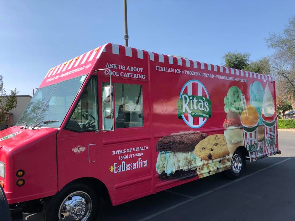 The RITA'S Truck is Finally here &amp; is booking up really fast!
Book the RITA'S Truck for your Events such as; Birthday Parties, Graduation Parties, Office Parties, Church Events, 4th of July Parties, and More. To find out more info, please call Rita's Store at: (559) 747-2250