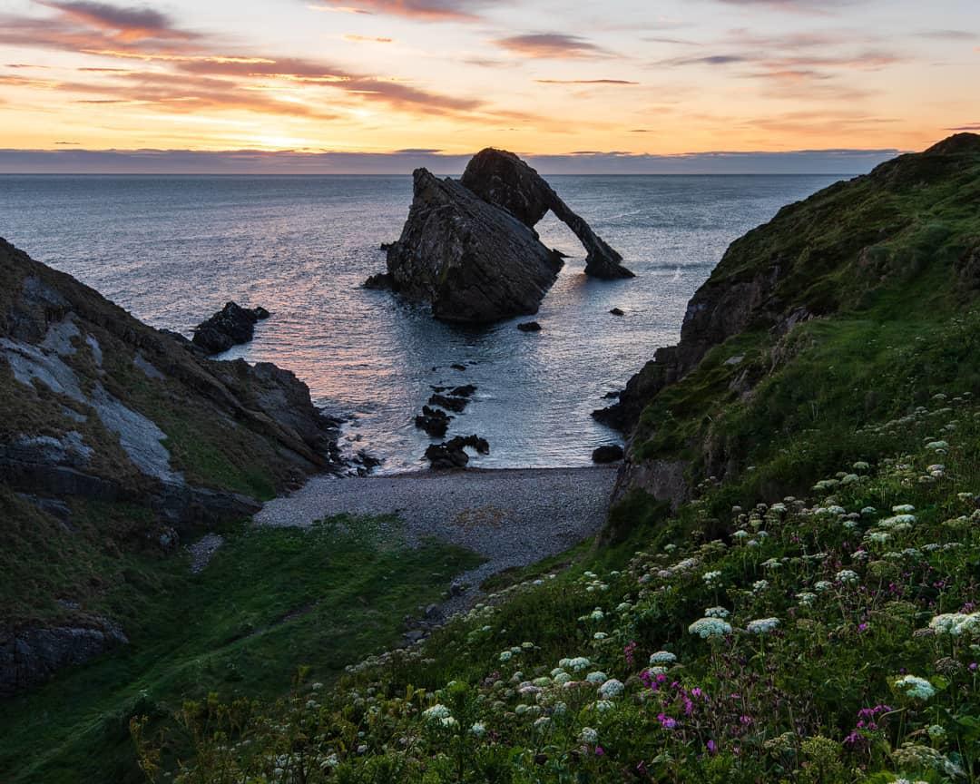 VisitScotland's tweet image. This natural sea arch on the @MoraySpeyside coast is called Bow Fiddle Rock... can you guess why? 🎻 #MadeinMoray 📷 instagram.com/jason.e.photog…