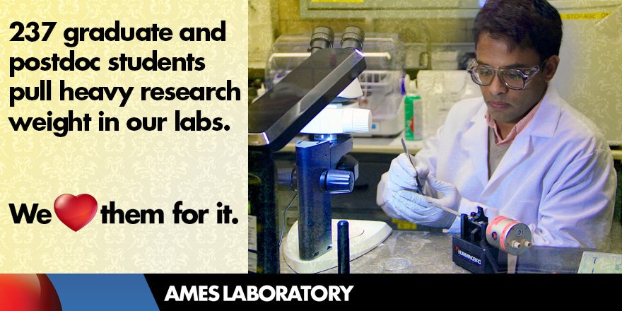 AmesNatLab's tweet photo. Some #AmesLabPeople who make us especially #AmesLabProud. The future of science is in good hands. #postdoc #phdlife #gradschool https://t.co/pl7Dxo50zI