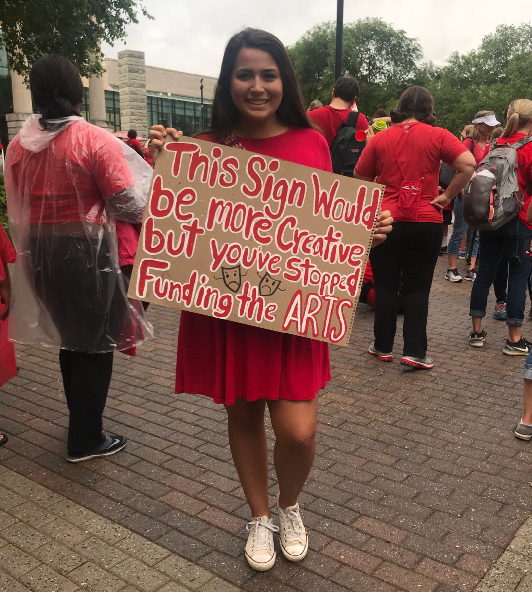 emmaline_austin's tweet image. THE FIGHT IN NC ISN’T OVER! #RedForEd #ISupportPublicEducation #DoItForTheStudents #IStandWithTeachers #FundTheARTS