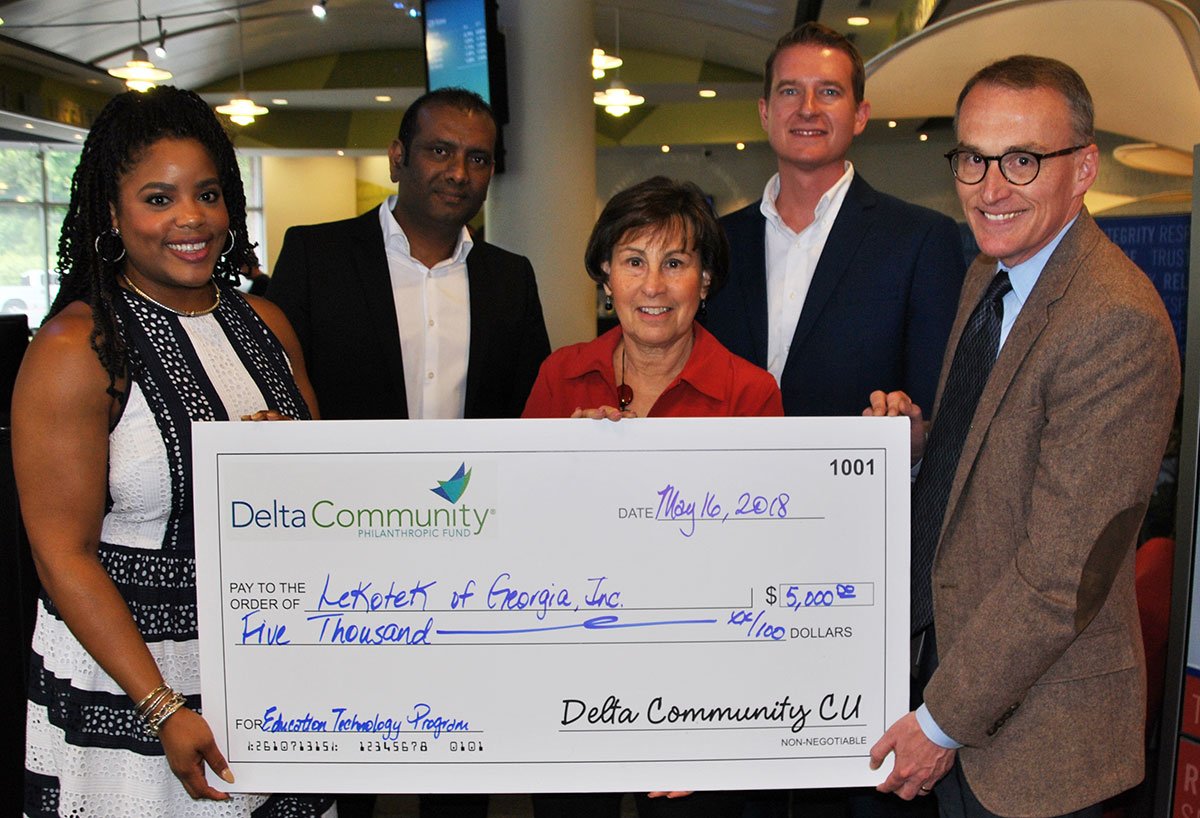 DeltaCommunity's tweet photo. Today we presented two more grants from our 2018 Philanthropic Fund, totaling $8,500, to @GACFCA and Lekotek of Georgia, Inc. Both organizations do a wonderful job helping metro Atlanta youth and we are proud to contribute to their efforts. https://t.co/WTmstr4r7N