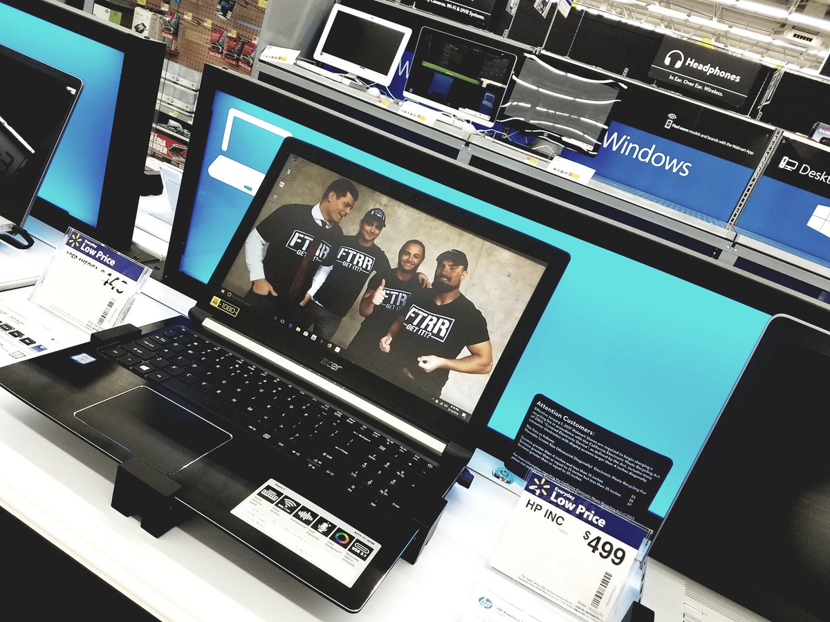 WestGhostDesign's tweet photo. That moment when you let your daughter roam around in the electronics area at @Walmart and you catch her watching #BeingTheElite #BulletClub #BookFlip https://t.co/ibLW1ZadKg