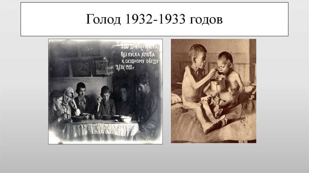 Массовый голод 1932 1933