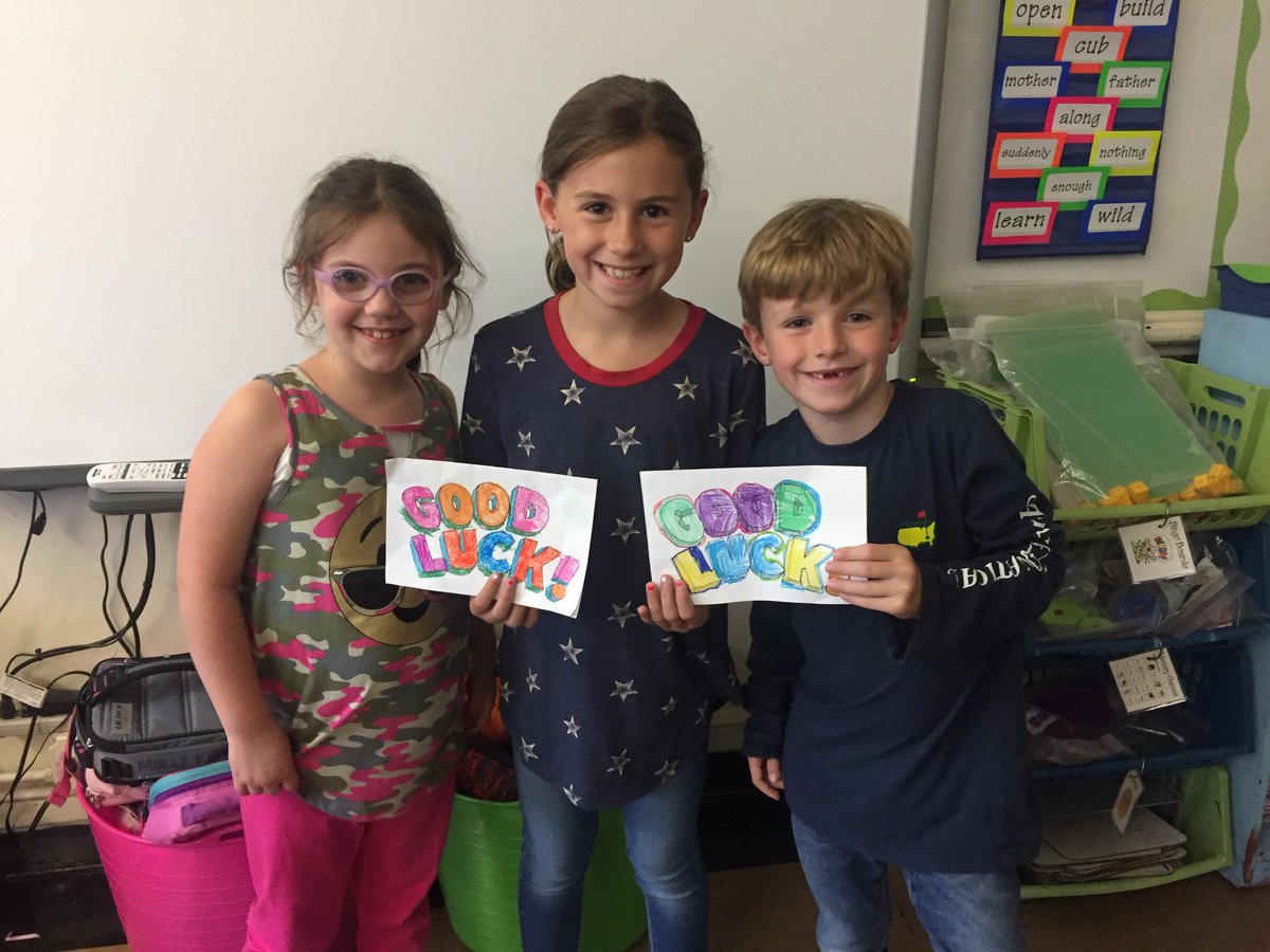 JillianFormosa's tweet photo. First graders make their 3rd grade buddies good luck cards! https://t.co/KEat7DGXYX