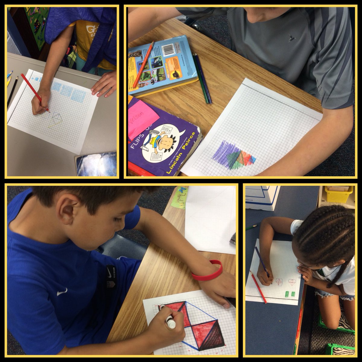 CampbellCounts's tweet photo. Exploring patterns with squares in 4th grade @ThinkCampbell #TheNumberDevil Lots of learning going on even on a testing day ๐ @CampbellAPS @MsOlsons_Class @davitt45 @MsPerrysclass1 https://t.co/HOYRbKrUbE