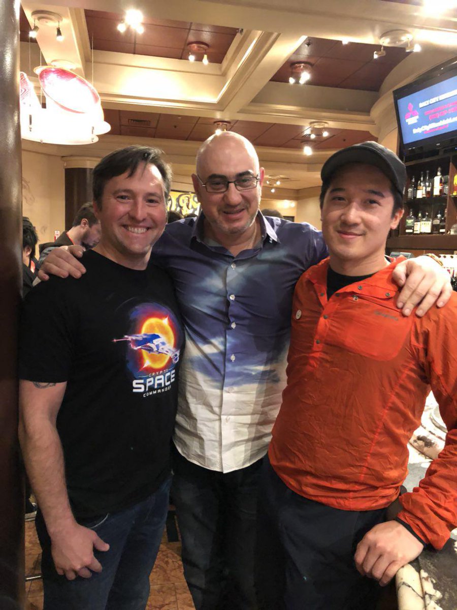 hellohedgie's tweet photo. At #BCGSF last night with our new friends @CS_Commander and @CryptoKitties 😁

#BCGSanFrancisco #gamedev #dapp #dApps #cryptocurrency #blockchain https://t.co/G9CI5CYwta
