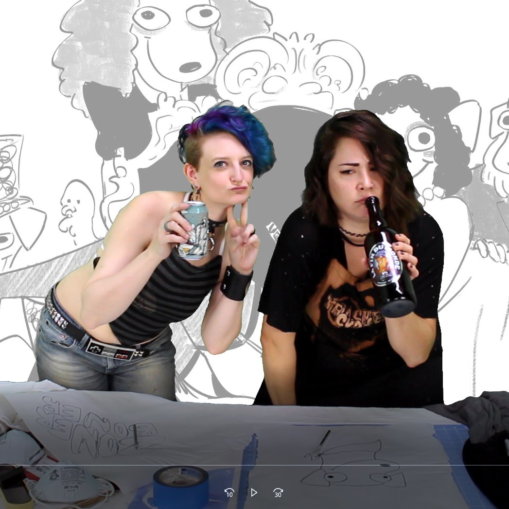 ROCKPUNCHATL's tweet photo. .@EnaBuns had a good time filming #TrashedCrafts, I SWEAR https://t.co/IM7YtXJbFY