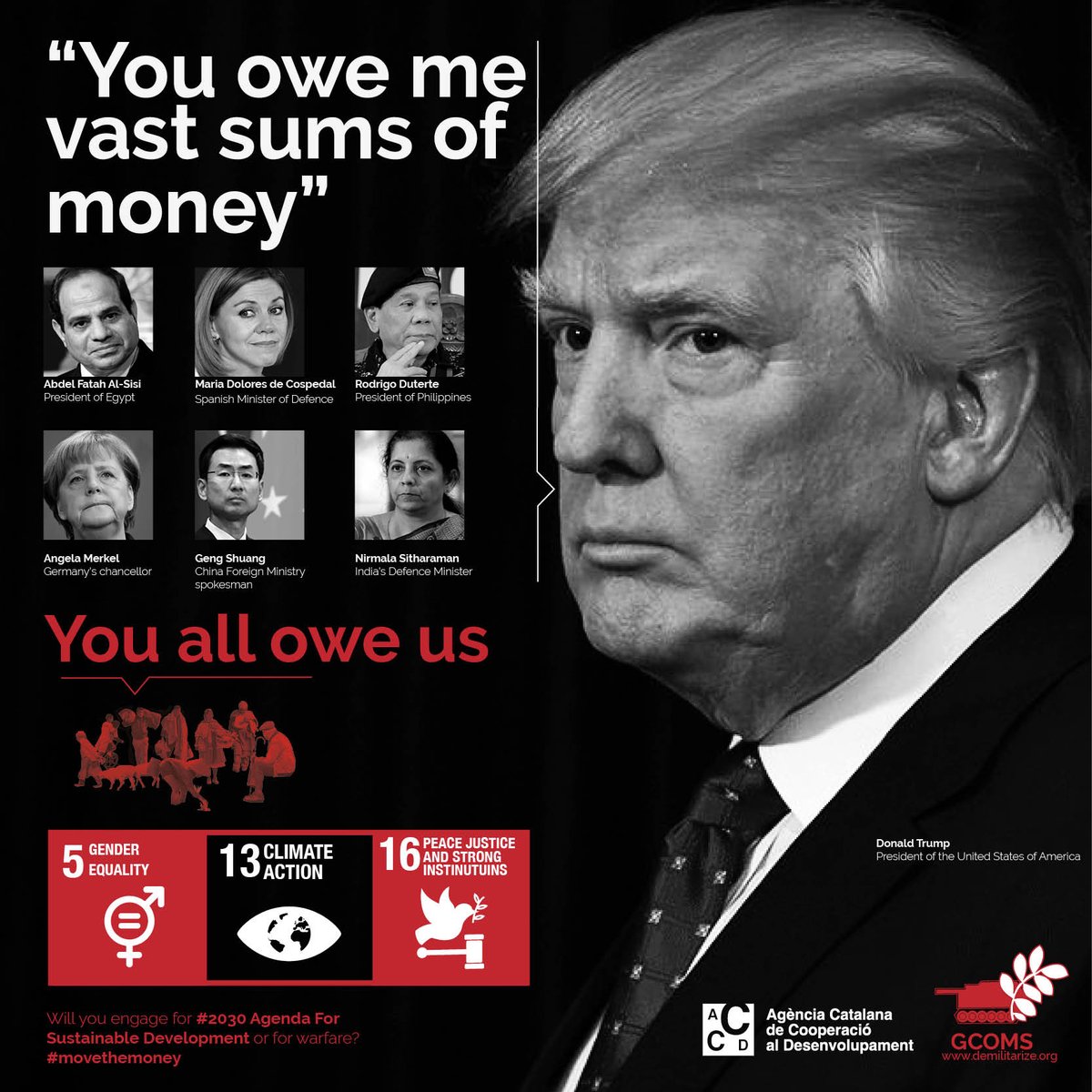 Peace_Women's tweet photo. #YouAllOweUSGenderEquality #MovetheMoney #GDAMS2018 @DemilitarizeDay https://t.co/B635A0L9eL