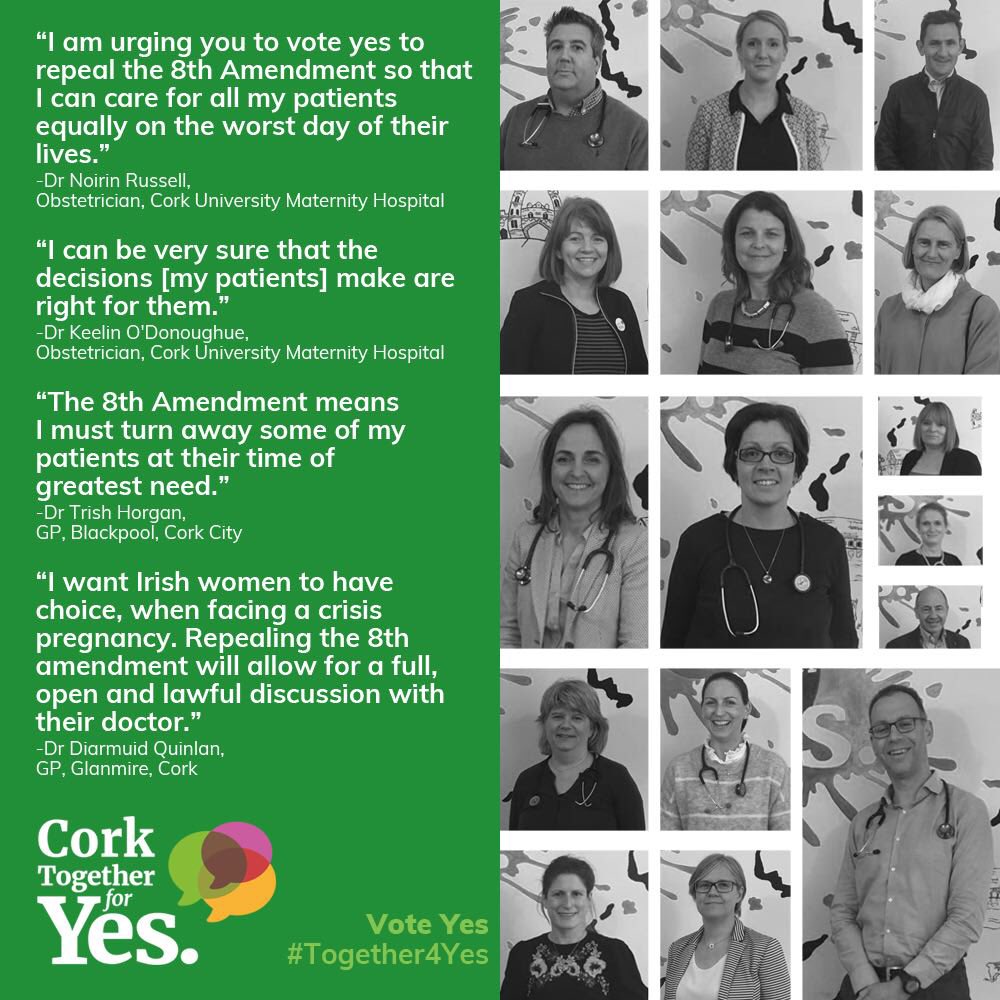 ciara_a_nolan's tweet photo. Proud to be part of this group of doctors who are #Together4Yes. We trust our patients to make the right decision for them at times of crisis and want to be able to support them whatever they choose #repealthe8th #doctors4choice @Together4yes @Doctors4Choice https://t.co/s5mtch4V0h