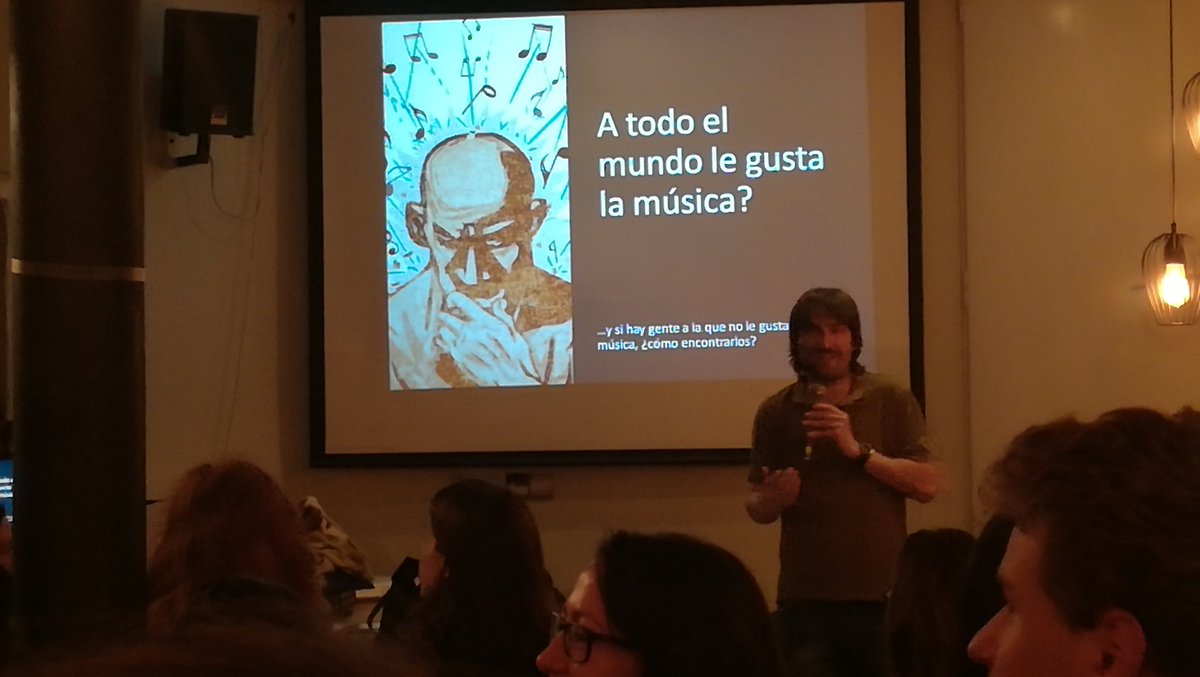 Esther del Campo (@estherdelcampo) on Twitter photo Hay entre un 3 y un 4% del total de la gente que no le gusta la música. Se le llama anhedonia musical #Pint18ES #Pint18BCN <a href="/pintofscienceES/">Pint of Science ES</a> Hay entre un 3 y un 4% del total de la gente que no le gusta la música. Se le llama anhedonia musical #Pint18ES #Pint18BCN <a href="/pintofscienceES/">Pint of Science ES</a>