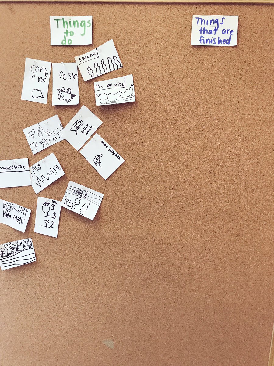 jamiestewartjs's tweet photo. With 12 days until the learning exhibition, our Foundational Elementary students make a plan to get it done! I wish I had built this skill as a 4-year-old. #LearnerAgency @altschool https://t.co/zHyNJYnoup